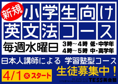 小学生向けの 文法コース